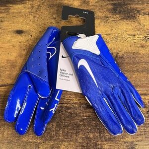 Nike Vapor Jet 7.0 Football Gloves Youth Size Medium Royal Blue/White NWT